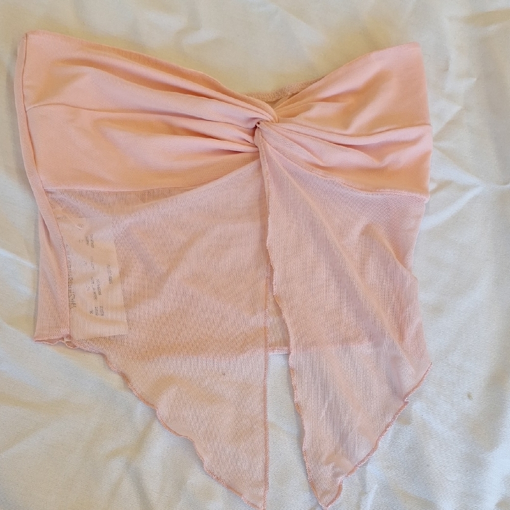 Women's Pink Twist Front Halter Top